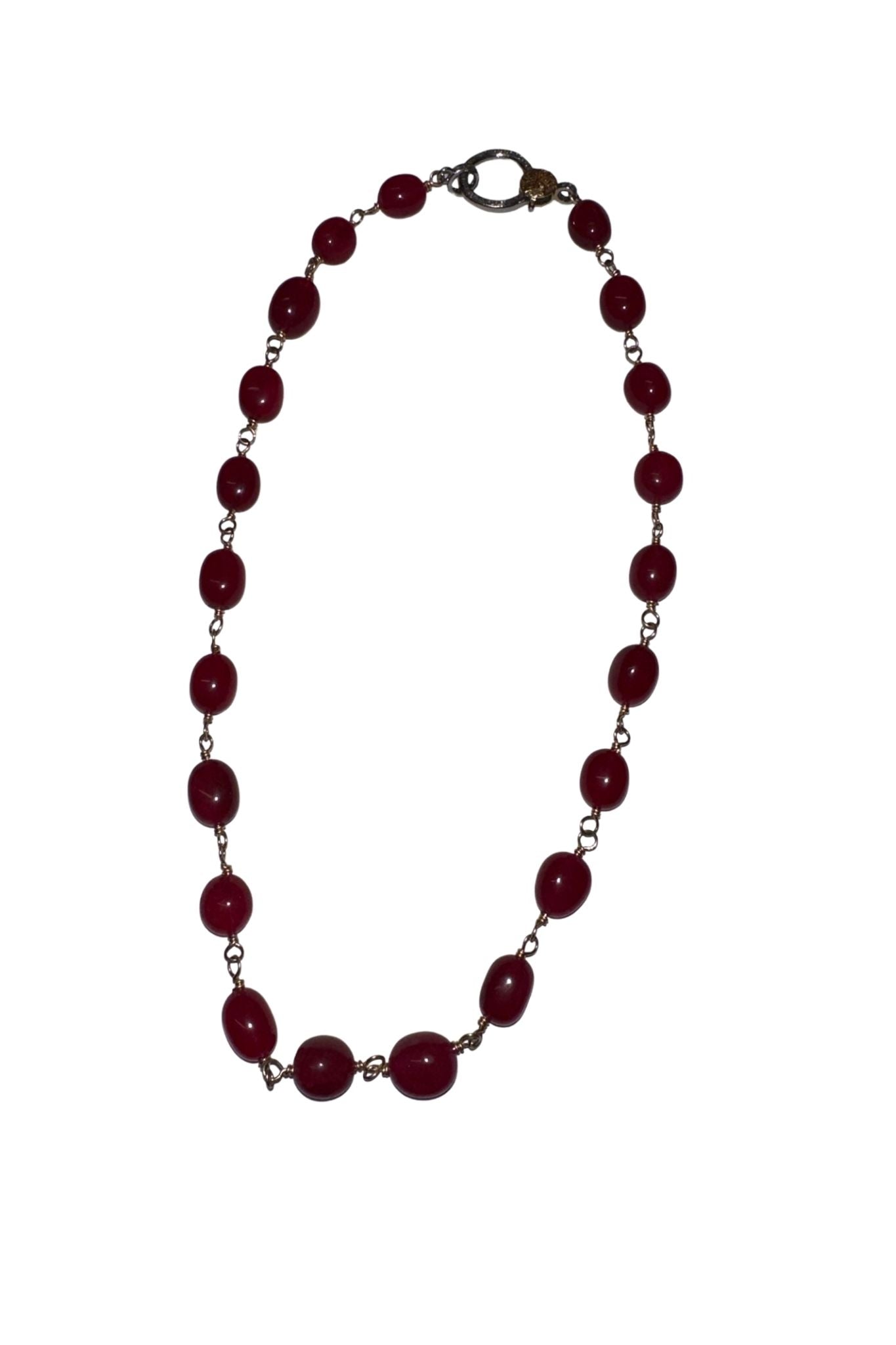 V11343 The Woods TS Jade Necklace - Vermillion