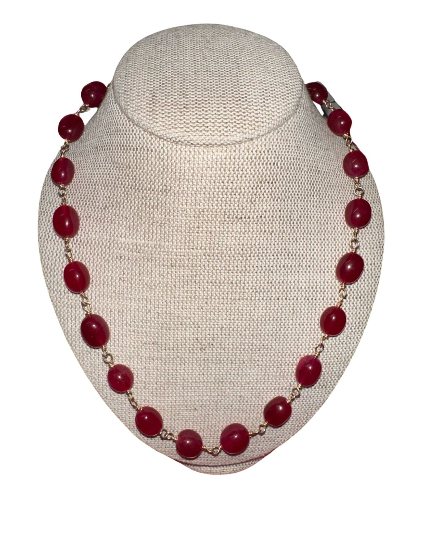 V11343 The Woods TS Jade Necklace - Vermillion