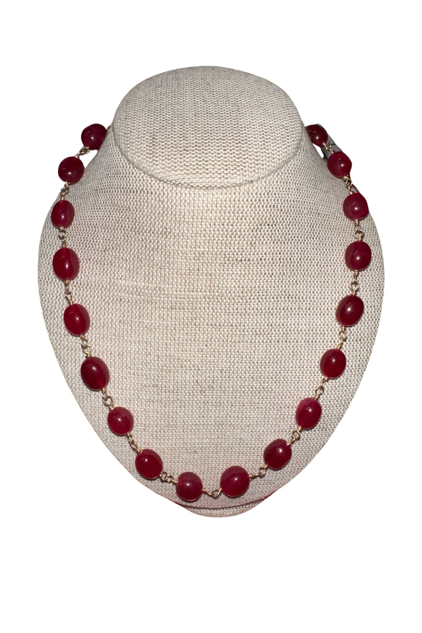 V11343 The Woods TS Jade Necklace - Vermillion