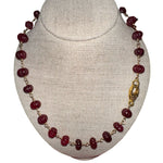 V11349 The Woods TS Carved Quartz Necklace - Vermillion