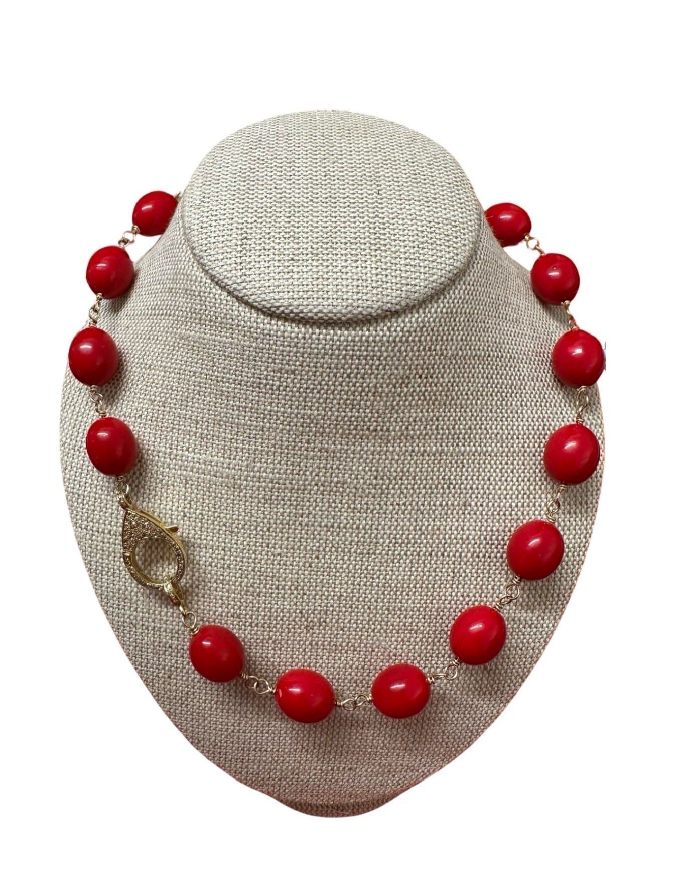 V11350 The Woods TS Jade Necklace - Vermillion