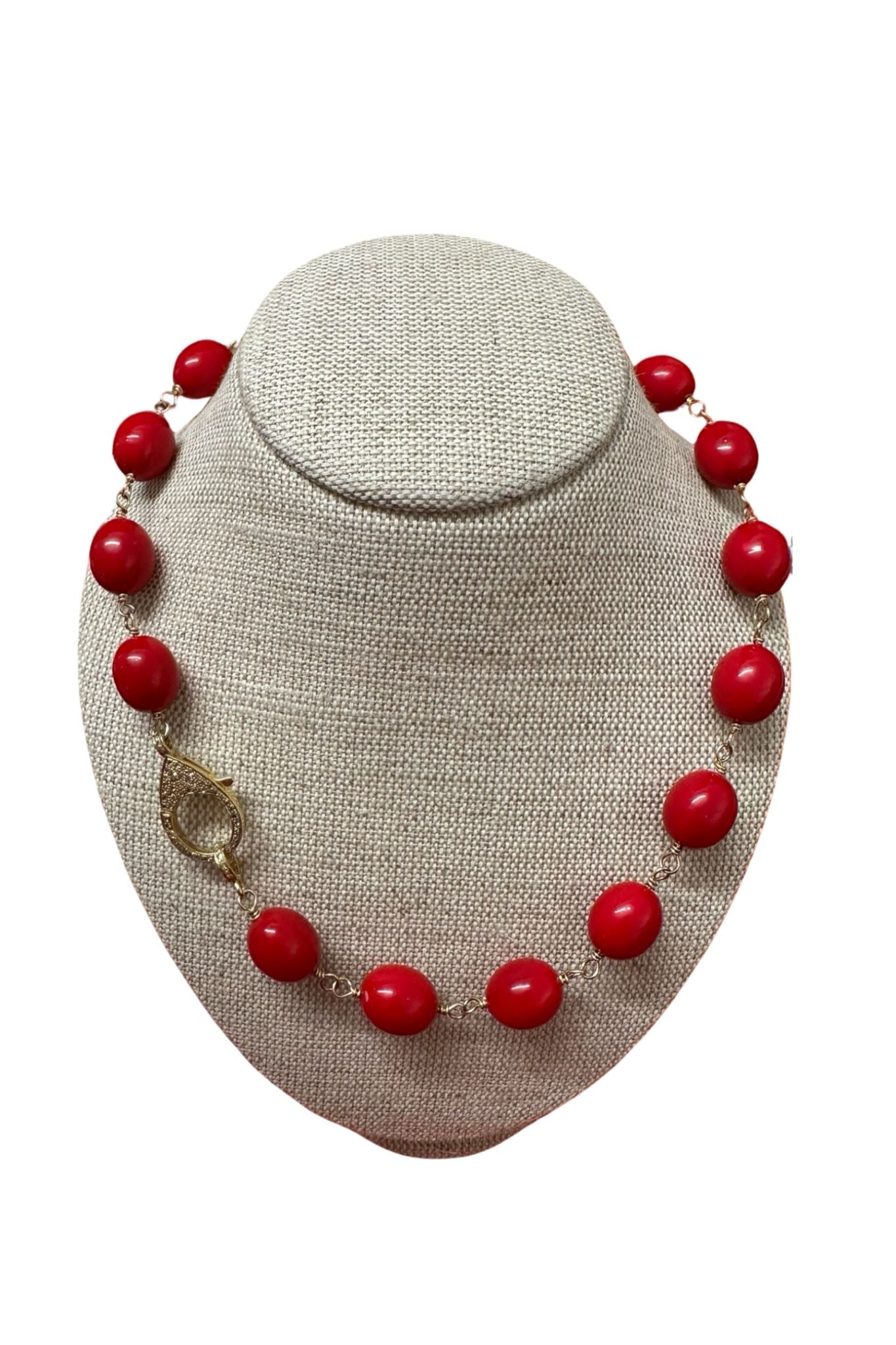 V11350 The Woods TS Jade Necklace - Vermillion