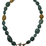 V11355 The Woods TS Grandidierite and Citrine Necklace - Vermillion