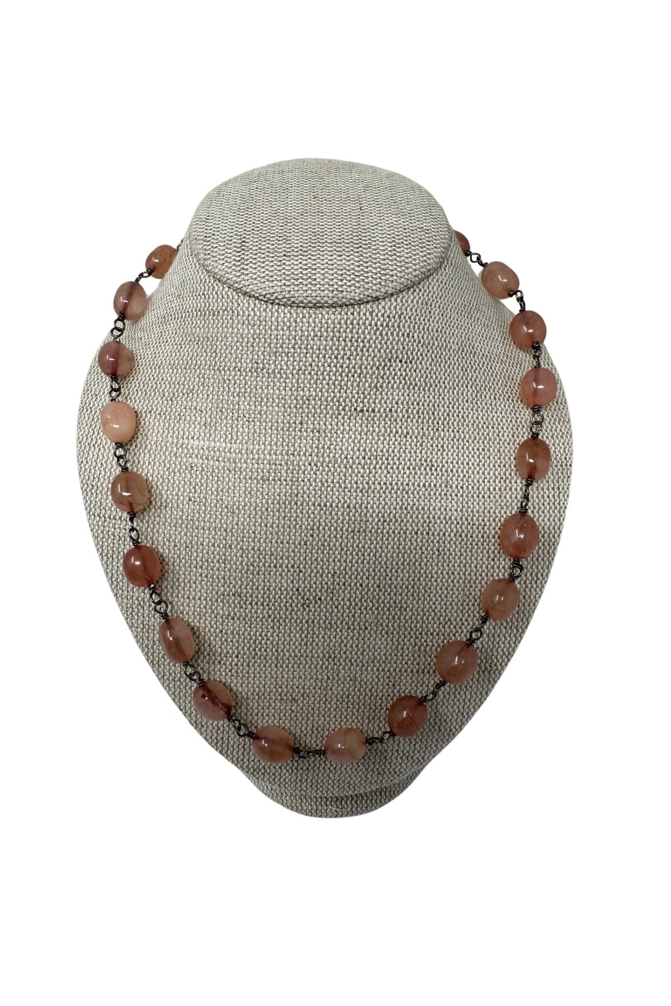 V11367 The Woods TS Pink Quartz Necklace - Vermillion