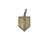 V186 The Woods small brass crest pendant - Vermillion