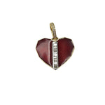 V242 The Woods red heart enamel pendant - Vermillion