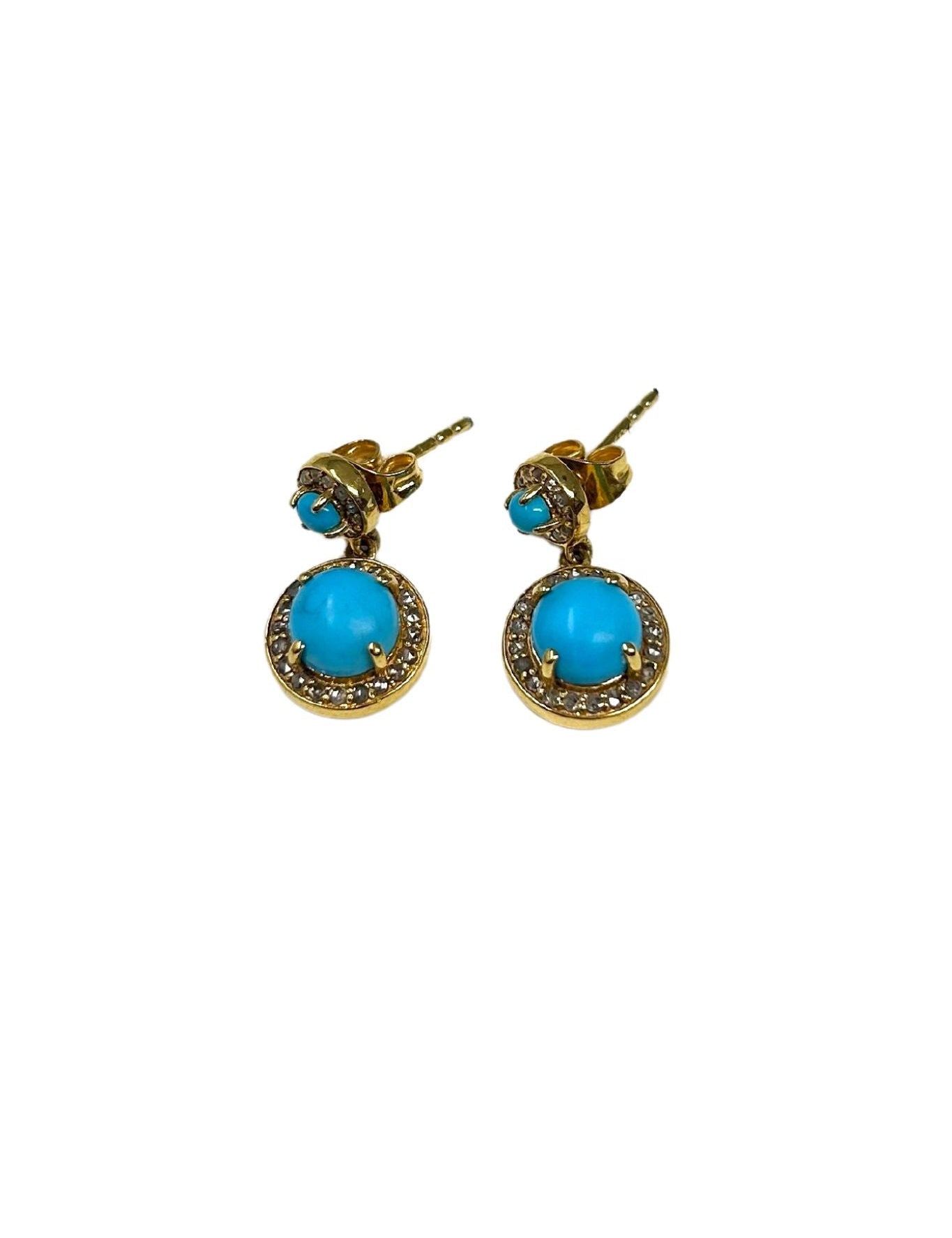 V281 The Woods Turquoise drop earrings - Vermillion