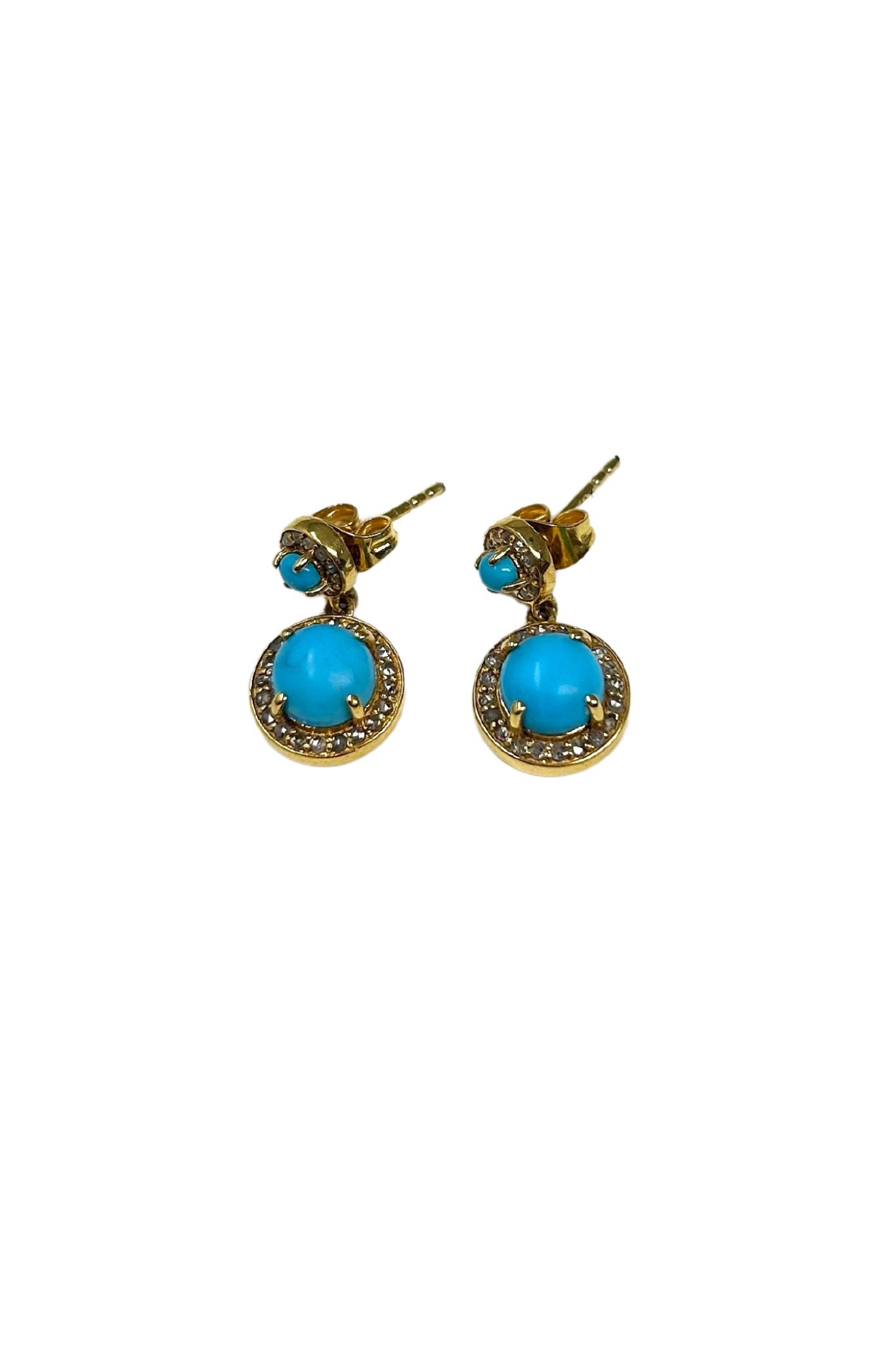 V281 The Woods Turquoise drop earrings - Vermillion