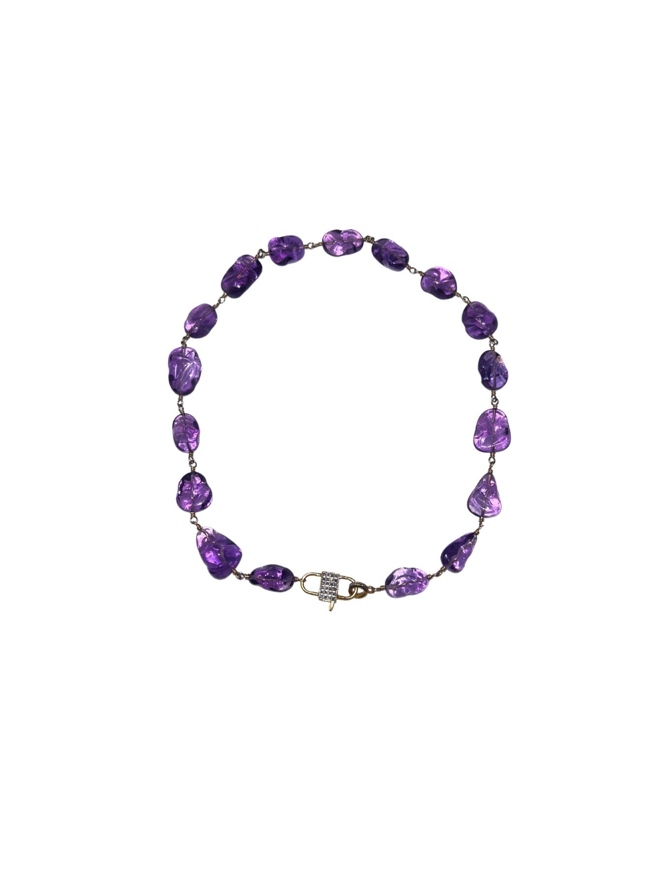 V3 The Woods Short Amethyst Necklace - Vermillion