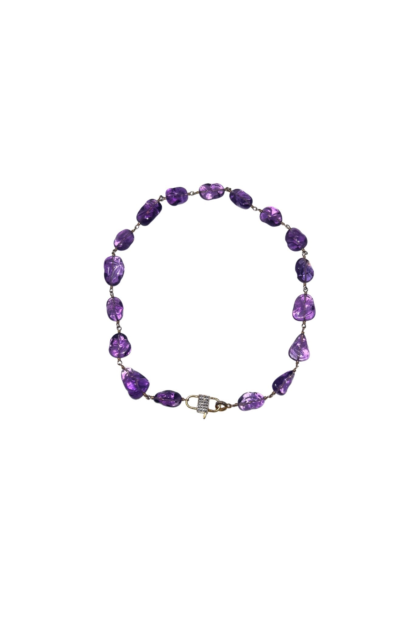 V3 The Woods Short Amethyst Necklace - Vermillion