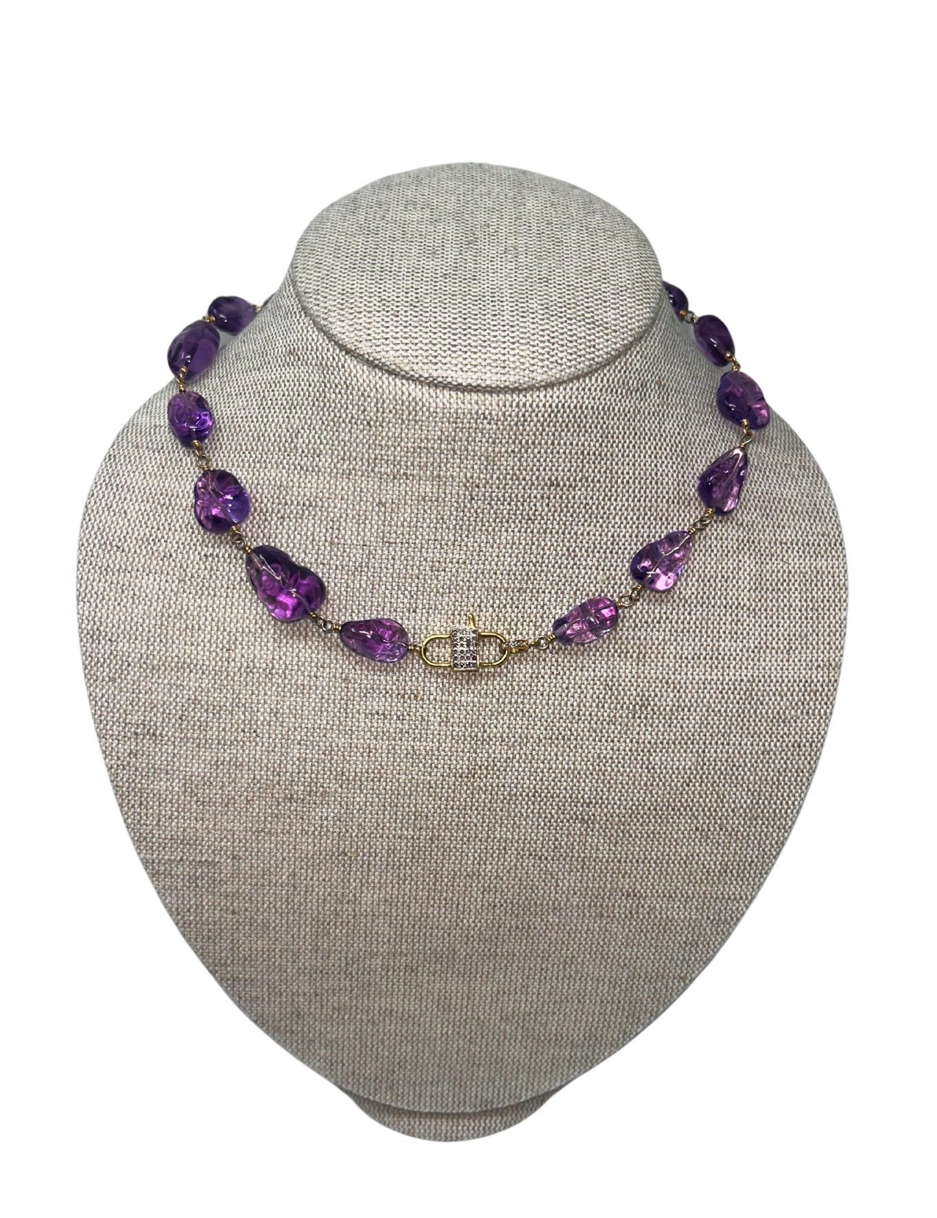 V3 The Woods Short Amethyst Necklace - Vermillion