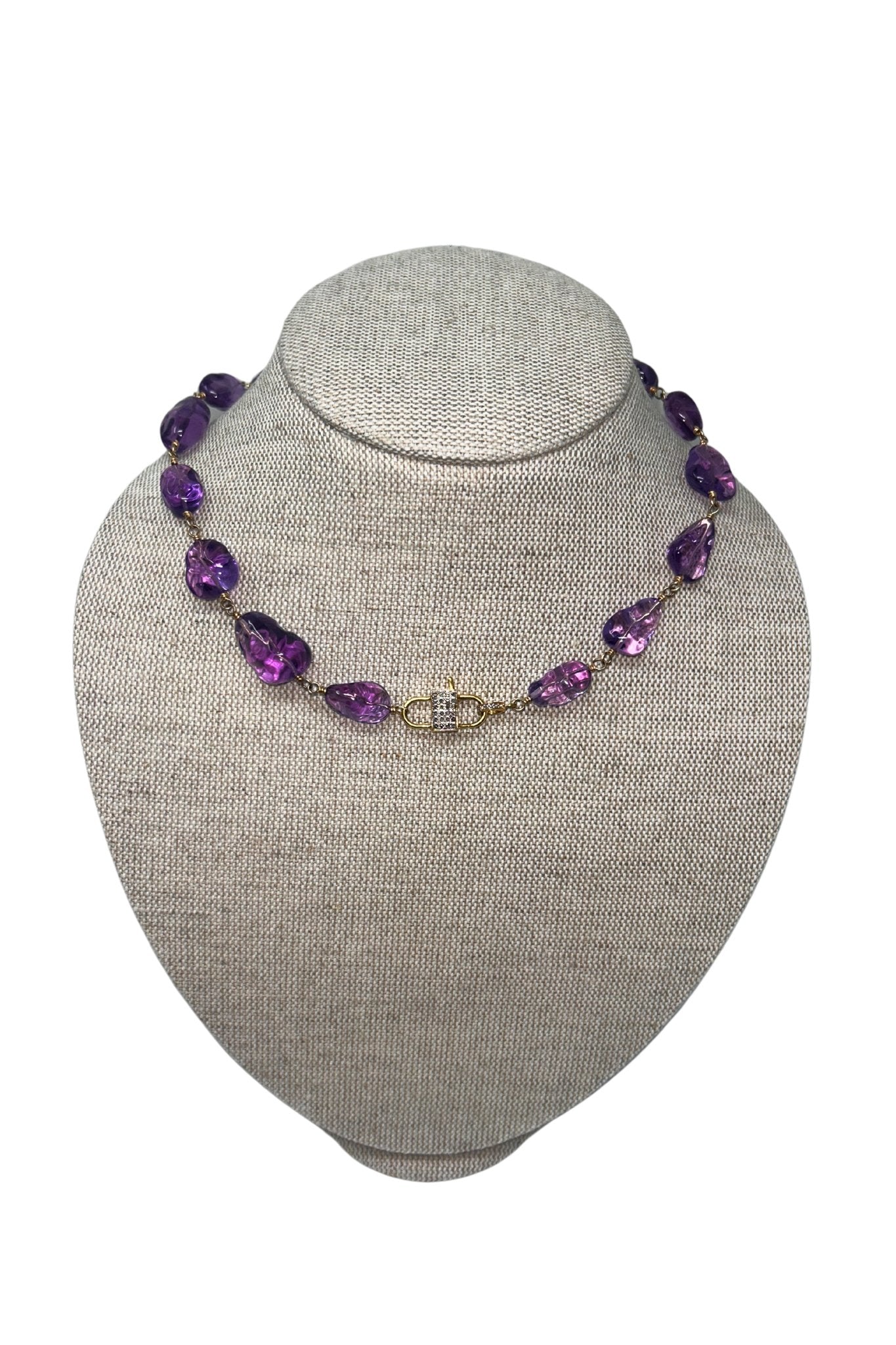 V3 The Woods Short Amethyst Necklace - Vermillion