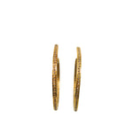 V495 The Woods Small Brass Single Diamond Pave Row Hoop Earrings - Vermillion