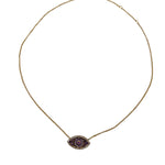 V510B The Woods Evil Eye Necklace in Purple - Vermillion