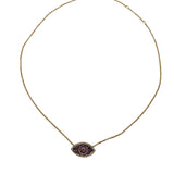 V510B The Woods Evil Eye Necklace in Purple - Vermillion