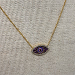 V510B The Woods Evil Eye Necklace in Purple - Vermillion