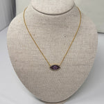 V510B The Woods Evil Eye Necklace in Purple - Vermillion