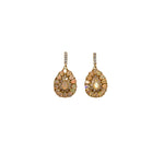 V552 The Woods Opal Tear Drop Earrings - Vermillion