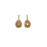 V552 The Woods Opal Tear Drop Earrings - Vermillion