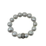 V555 The Woods Edison Pearl Bracelet with Diamond Bead - Vermillion