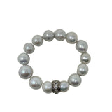 V555 The Woods Edison Pearl Bracelet with Diamond Bead - Vermillion