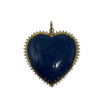 V567 The Woods Lapis and Diamond Heart Pendant - Vermillion