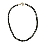 V584 The Woods Short Golden Obsidian Necklace - Vermillion