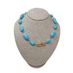 V589 The Woods Short Nacozari Turquoise and Brass Necklace - Vermillion