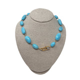 V589 The Woods Short Nacozari Turquoise and Brass Necklace - Vermillion