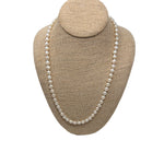 V593 The Woods White Keshi Pearls Necklace with 14k Gold Clasp - Vermillion