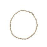 V593 The Woods White Keshi Pearls Necklace with 14k Gold Clasp - Vermillion