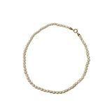 V593 The Woods White Keshi Pearls Necklace with 14k Gold Clasp - Vermillion