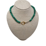 V609B The Woods Malachite Necklace - Vermillion