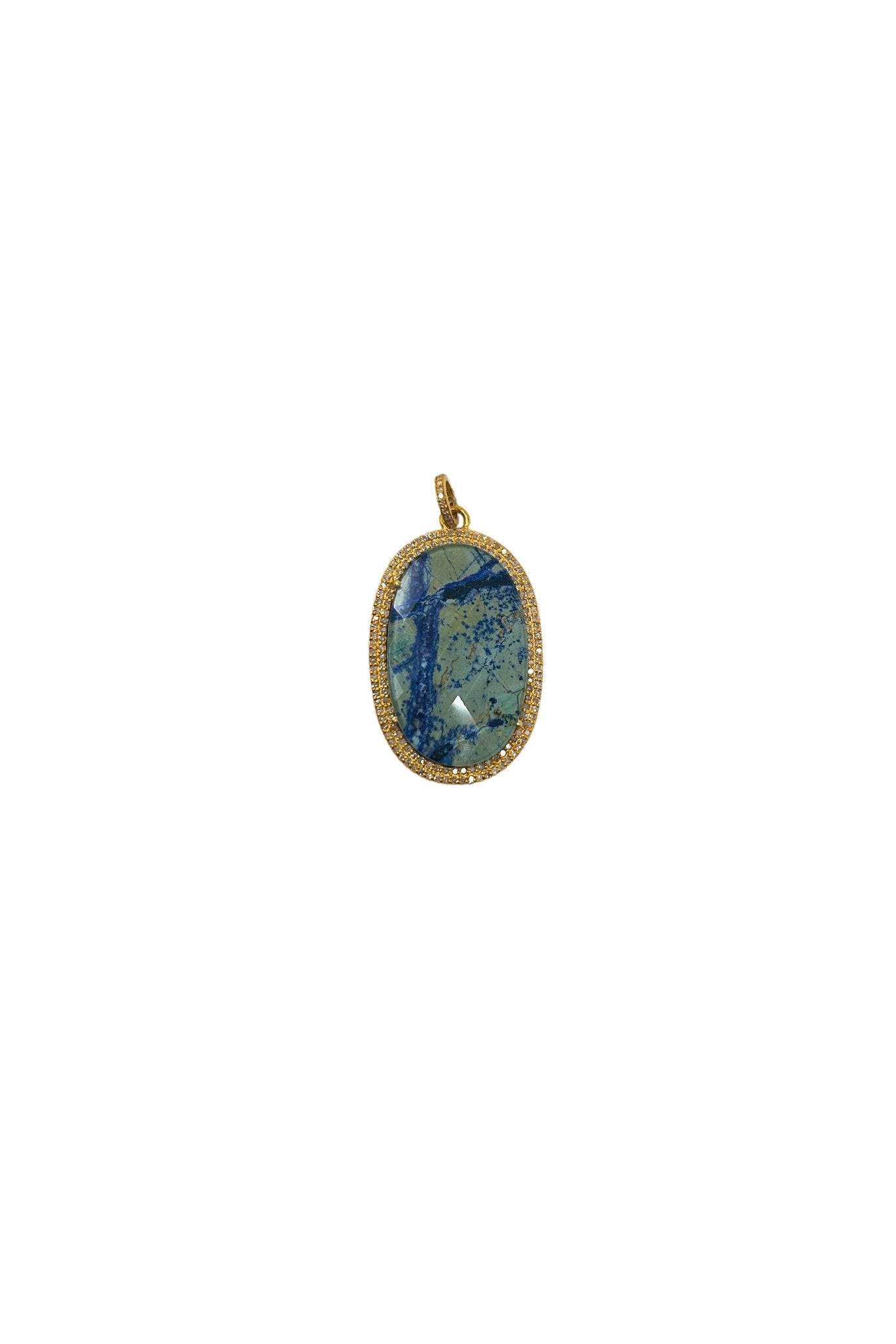 V669 The Woods Azurite Pendant - Vermillion