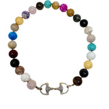 V767 The Woods Mixed Gem Stones Necklace - Vermillion