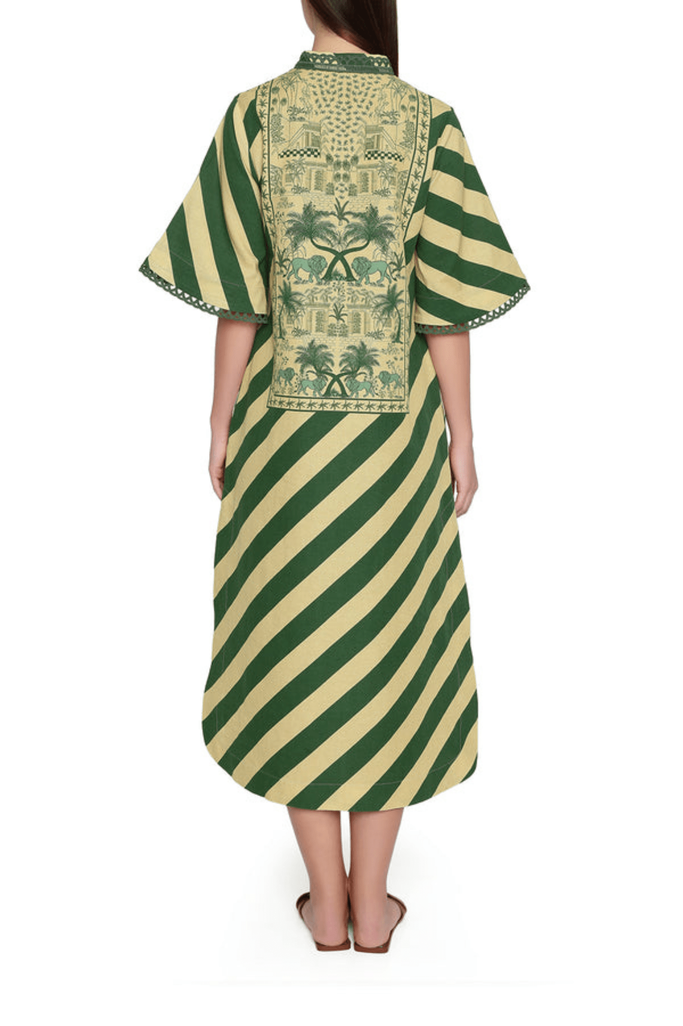 Verandah City Kaftan Dress - Vermillion