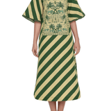 Verandah City Kaftan Dress - Vermillion