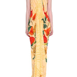 Verandah Hand Beaded Tulip Twisted Maxi - Vermillion