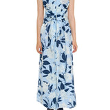 Verandah Hand Draped Linen Day Dress - Vermillion