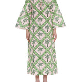 Verandah Lace Tie Midi Dress - Vermillion