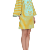 Verandah Mini Kaftan Dress - Vermillion