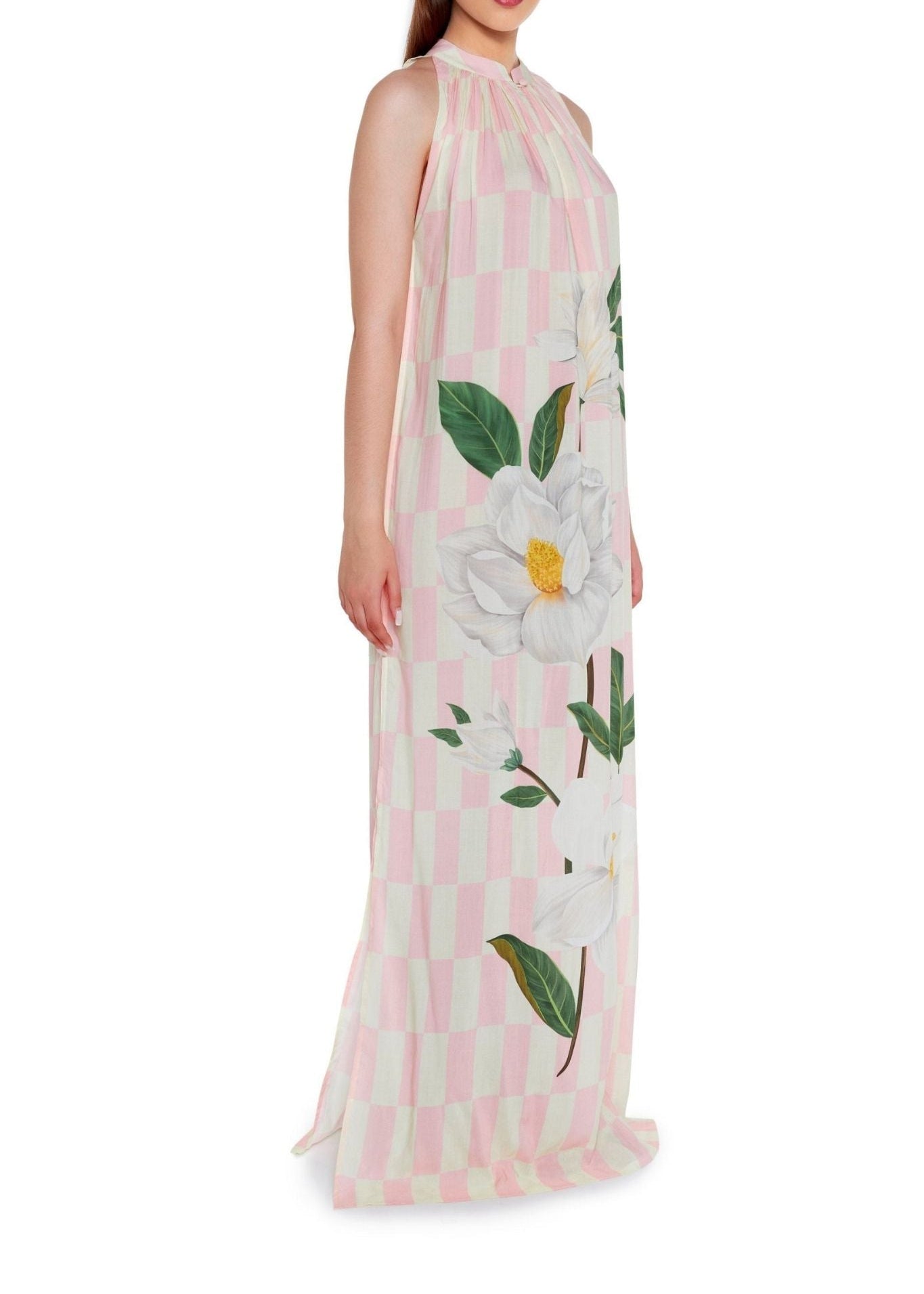 Verandah Palm Tie Mini Dress - Vermillion