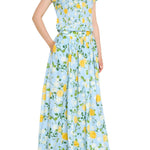 Verandah Paneled Maxi Skirt - Vermillion