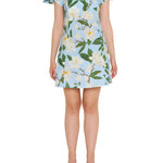 Verandah Petal Sleeve Mini Dress - Vermillion