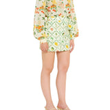 Verandah Wrap Mini Skirt - Vermillion