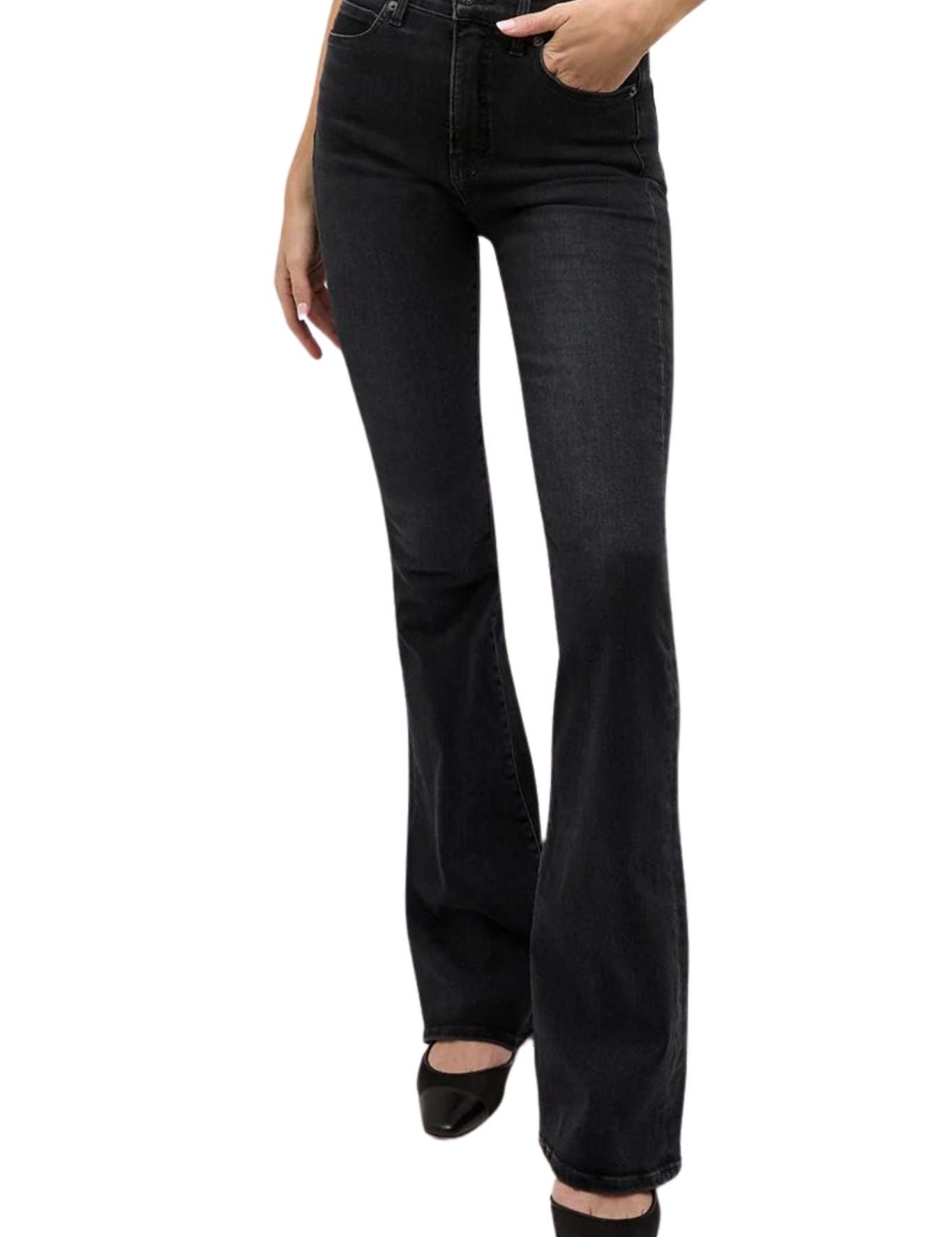 Veronica Beard Beverly Skinny Flare Jean - Vermillion