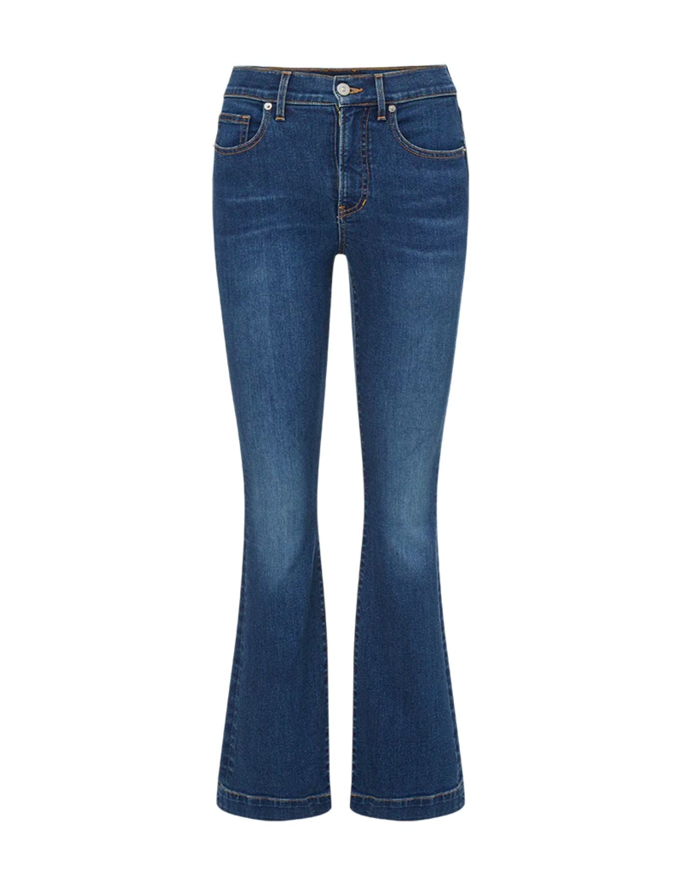 Veronica Beard Carson Ankle Flare Jean - Vermillion