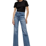 Veronica Beard Crosbie Wide Leg Jeans - Vermillion