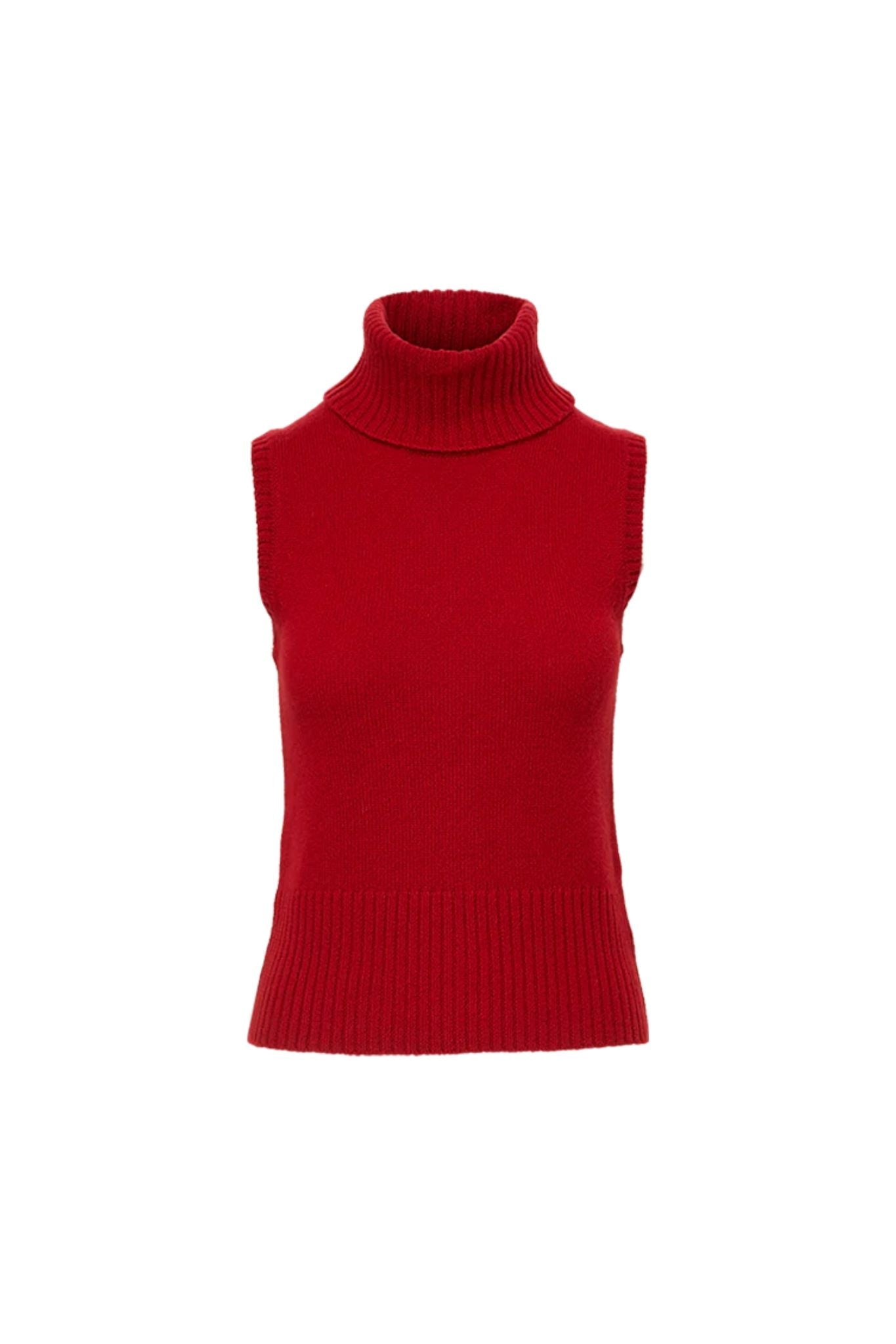 Veronica Beard Mazzy Cashmere Shell - Vermillion