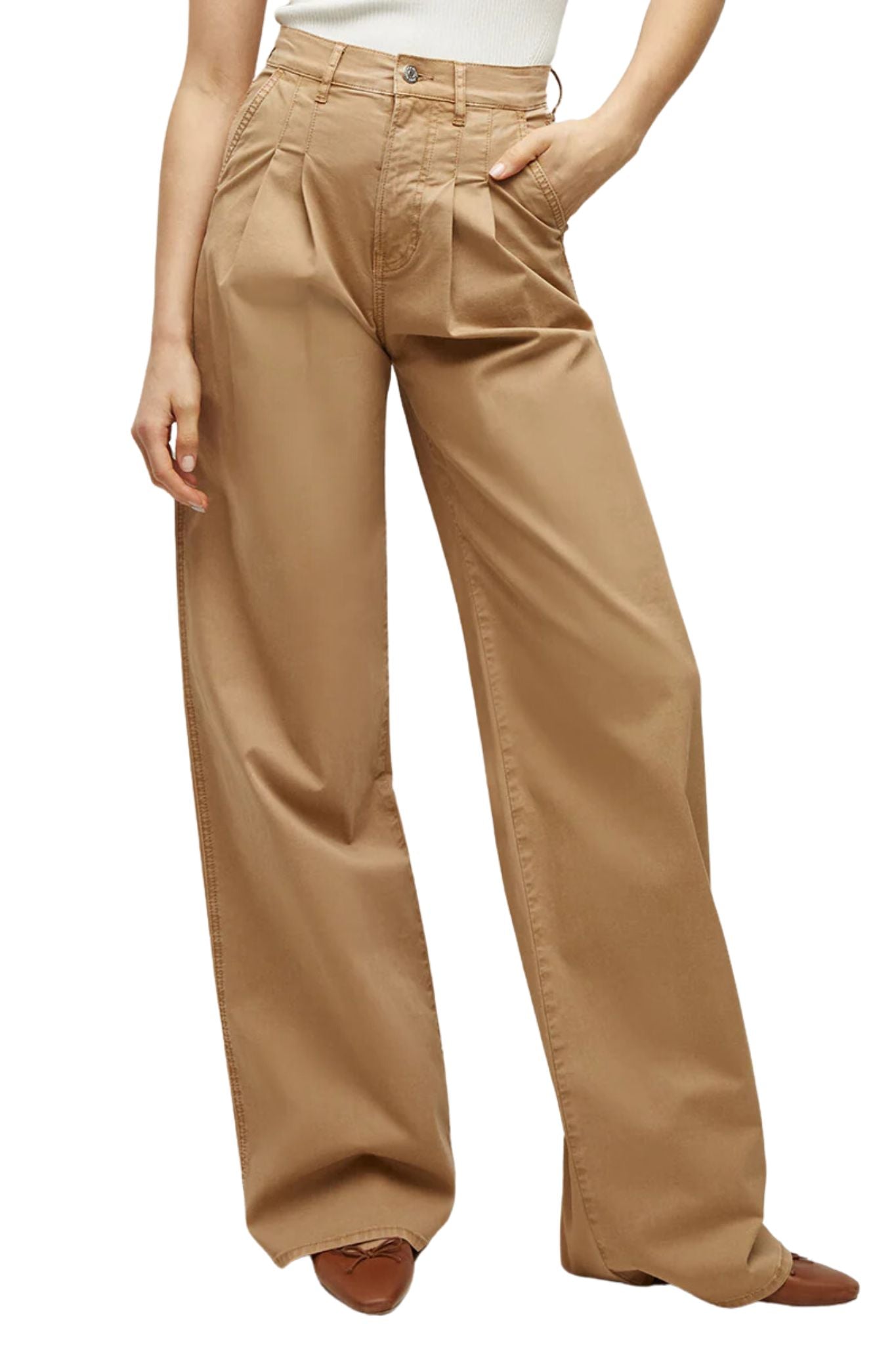 Veronica Beard Mia Wide Leg Trouser - Vermillion